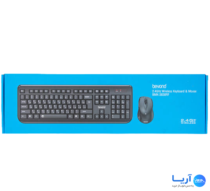 قیمت و خرید کیبورد و ماوس بی سیم بیاند مدل BEYOND BMK-3838 RF | فروشگاه آریا